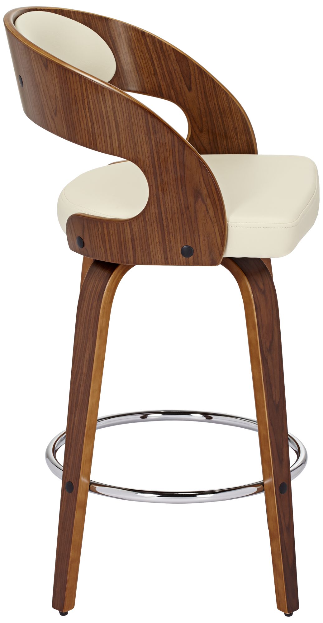 Shelly 25 3/4" Cream Faux Leather Swivel Counter Stool 1J154 Lamps