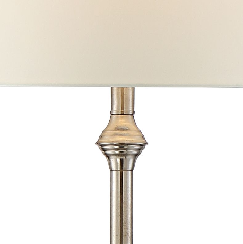 Dayton Satin Nickel Floor Lamp with Glass Tray Table 1K788 Lamps Plus