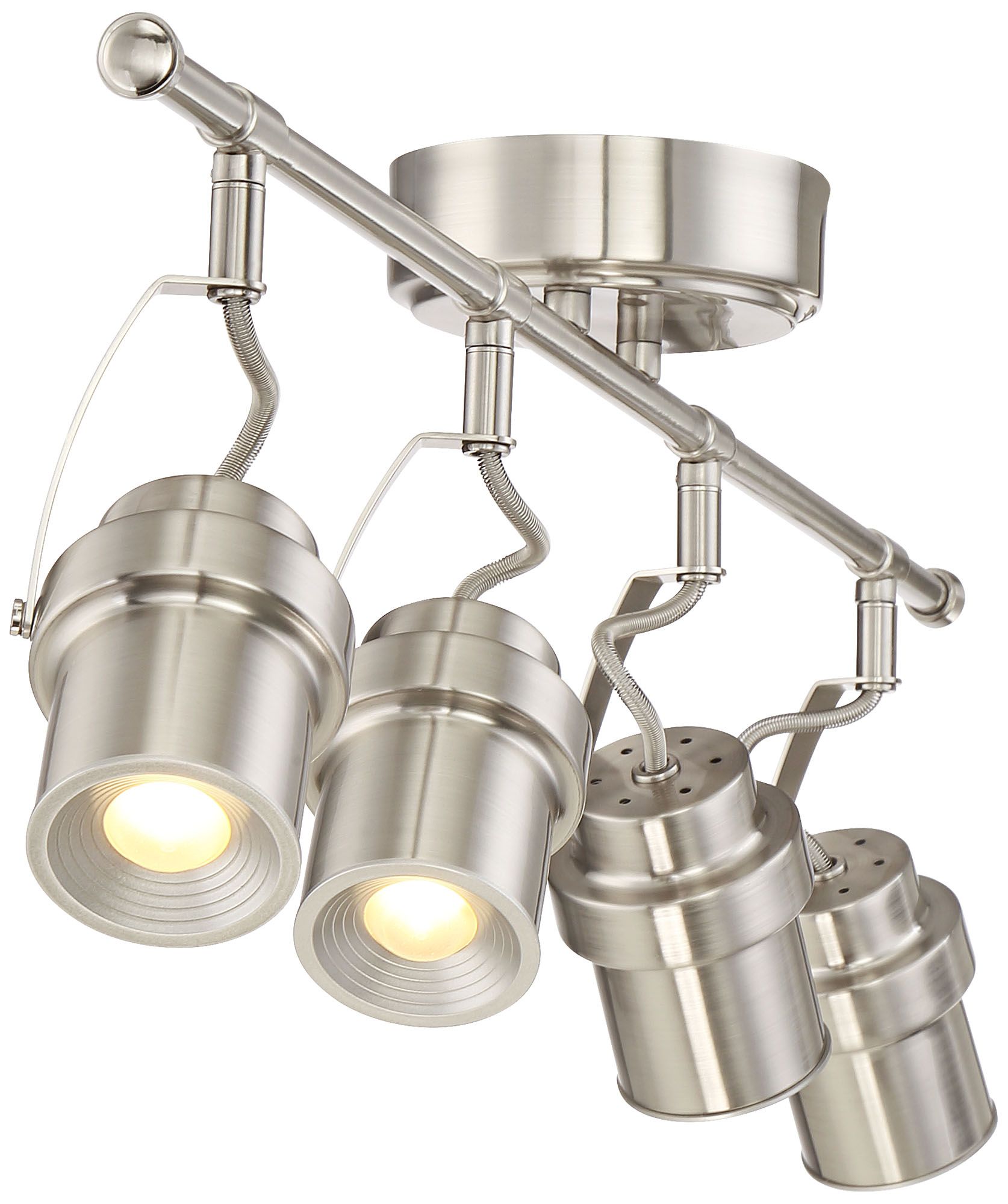 Pro Track Gladstone 4Light Nickel LED Track Fixture 1M205 Lamps Plus