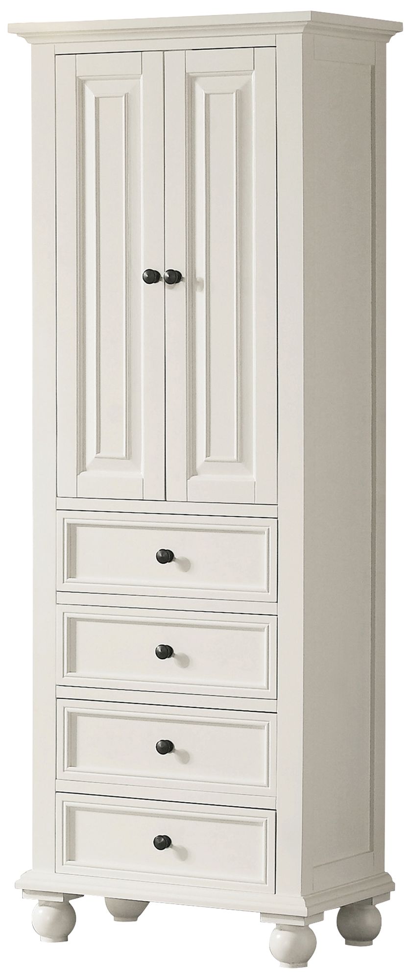Thompson 68" High French White 4Drawer Tall Linen 1N480