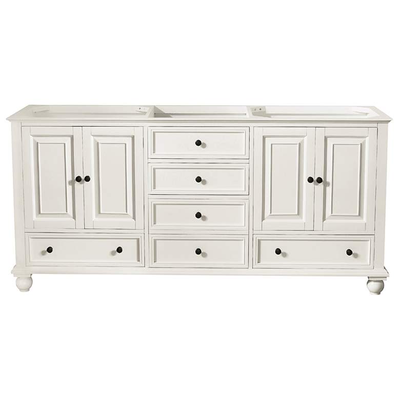 Avanity Thompson White 73&quot; Marble-Top Double Sink Vanity more views
