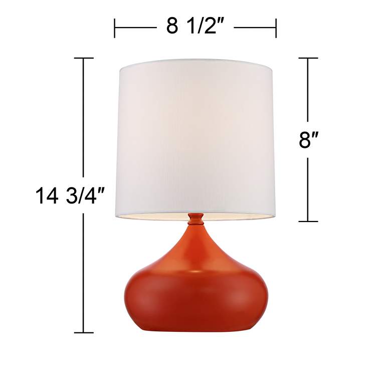 Image 6 Orange Droplet 14 3/4" Small Modern Accent Lamps Set of 2 more views