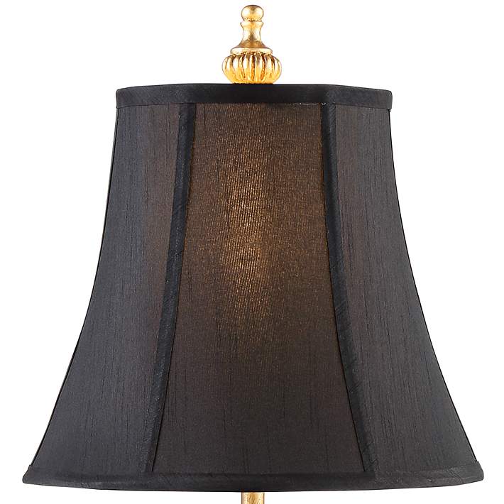 Juliette Bright Gold Black Shade Buffet, Table Lamps With Black Square Shades