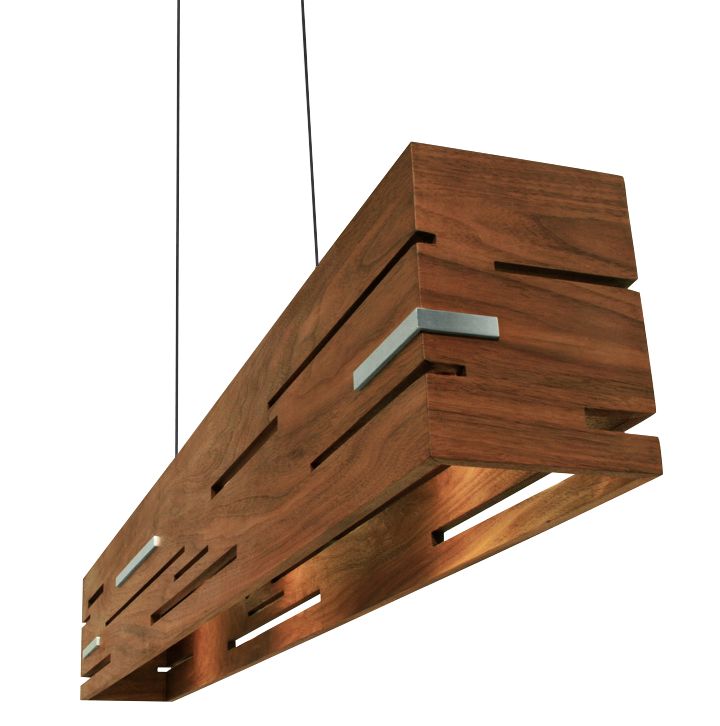 Cerno Aeris 30" Wide Oiled Walnut LED Island Pendant 1R652 Lamps Plus