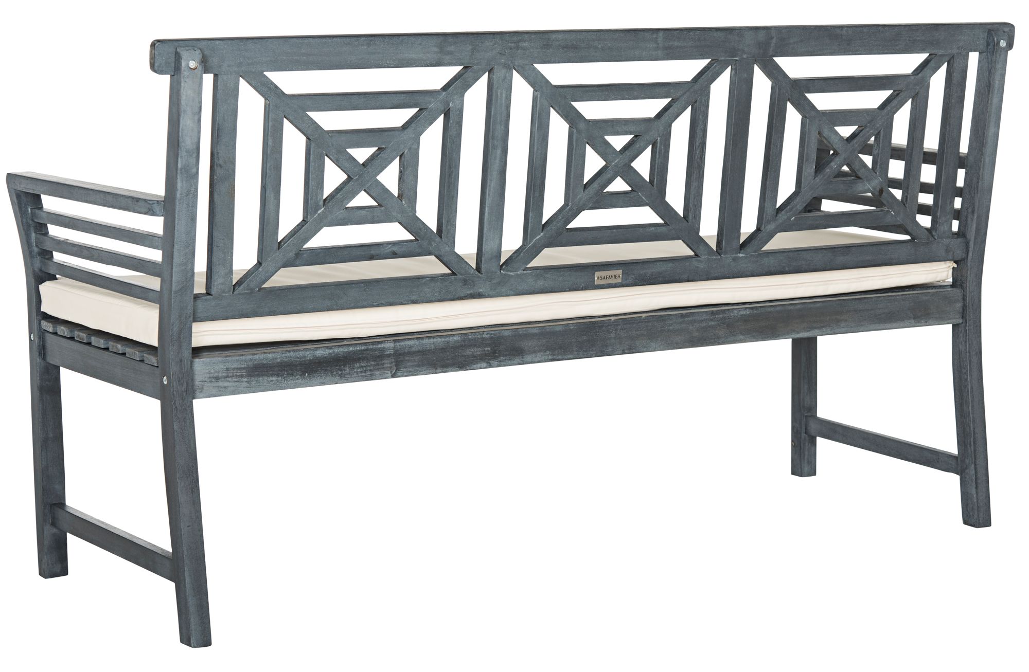 Verlaine Ash Gray Wood And Polyester 3 Seat Outdoor Bench 1t827 Lamps Plus