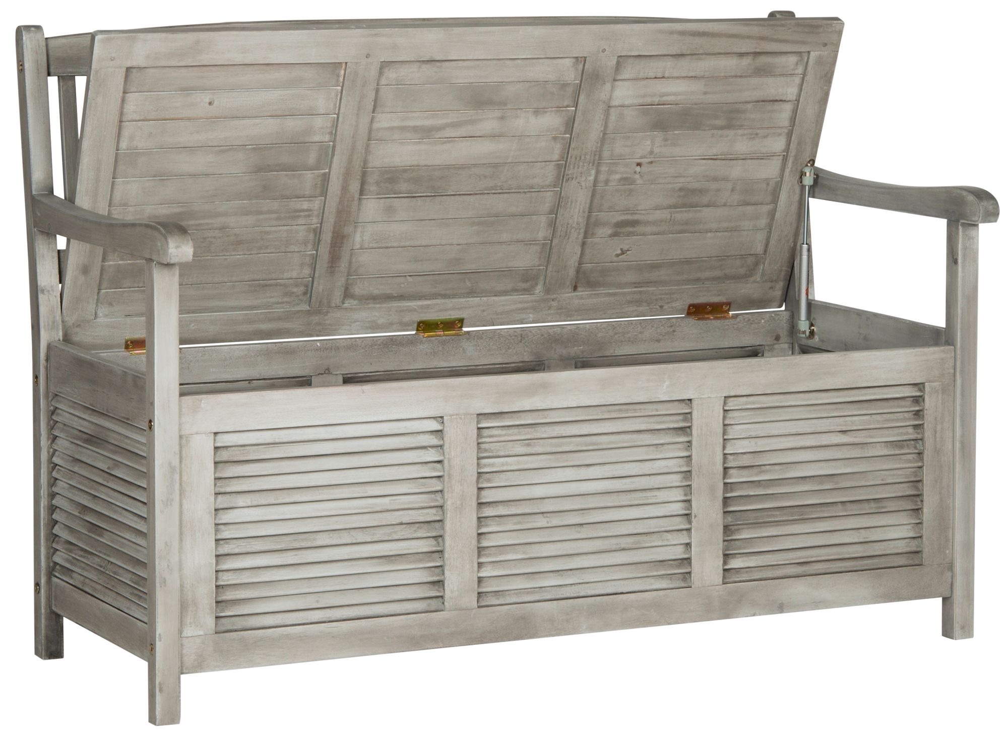 Westmore Gray Wood Outdoor Storage Bench 1t830 Lamps Plus