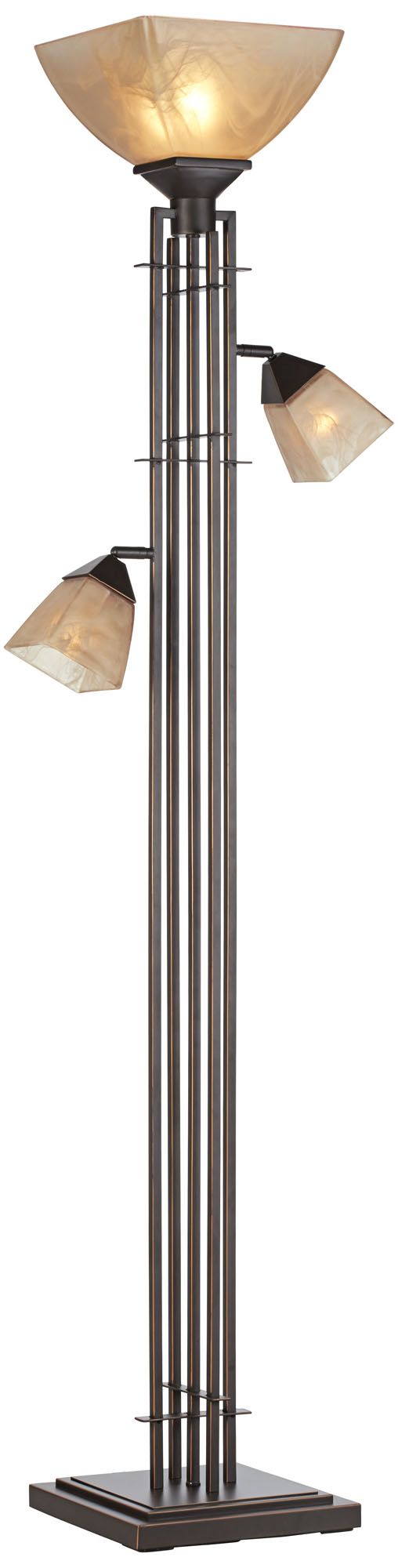 City Lines Bronze 3Light Torchiere Floor Lamp 1T914 Lamps Plus