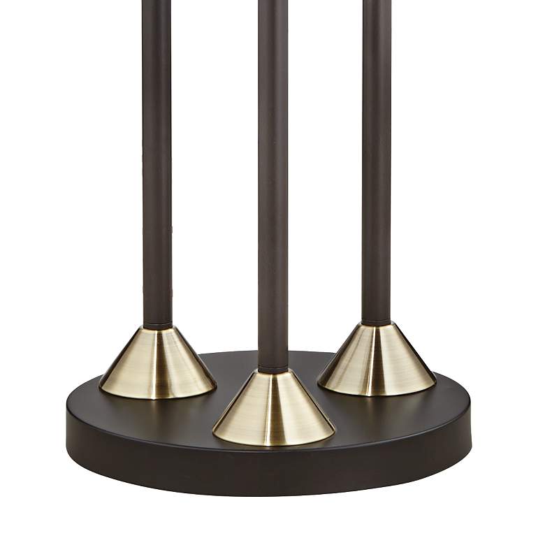Menlo Lane Black-Bronze 3-Light Seedy Glass Floor Lamp more views