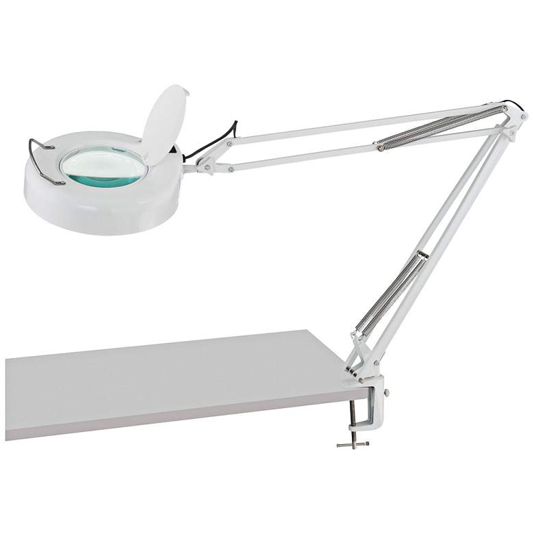Image 2 Lite Source LED Magnify-Lite White Clamp Desk Lamp more views