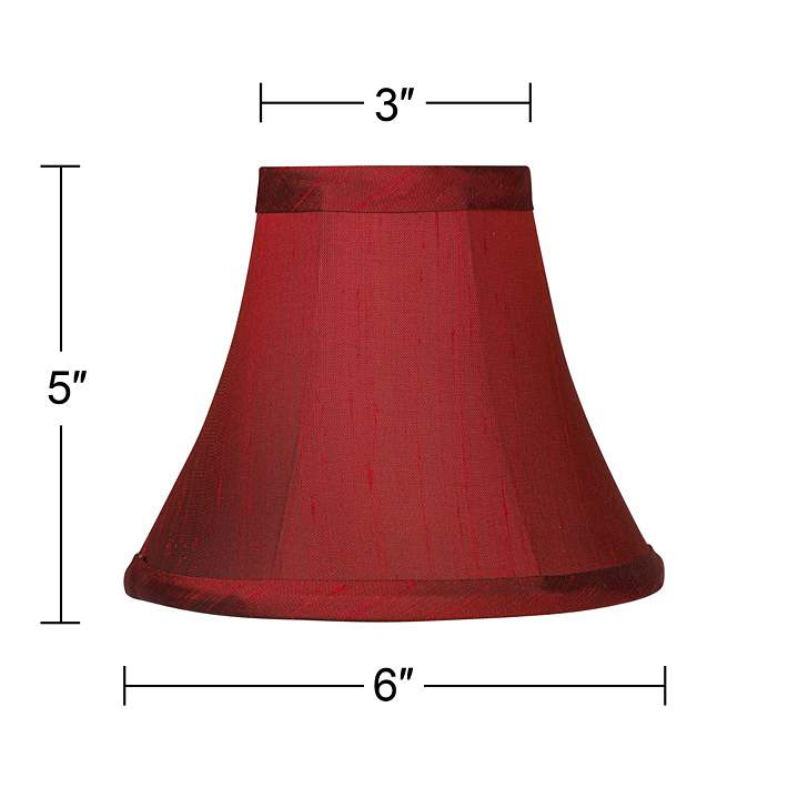 Deep Red Small Bell Lamp Shade 3x6x5, Small Lamp Shade Clip On