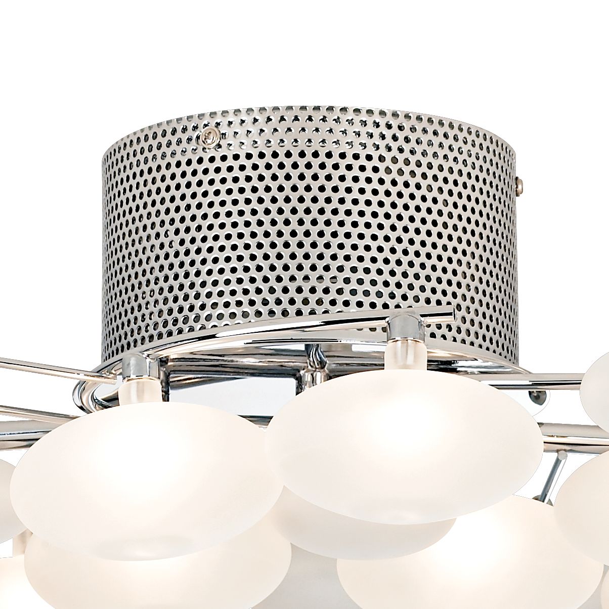 Possini Euro Lilypad 30 Wide Etched Glass Ceiling Light 20756