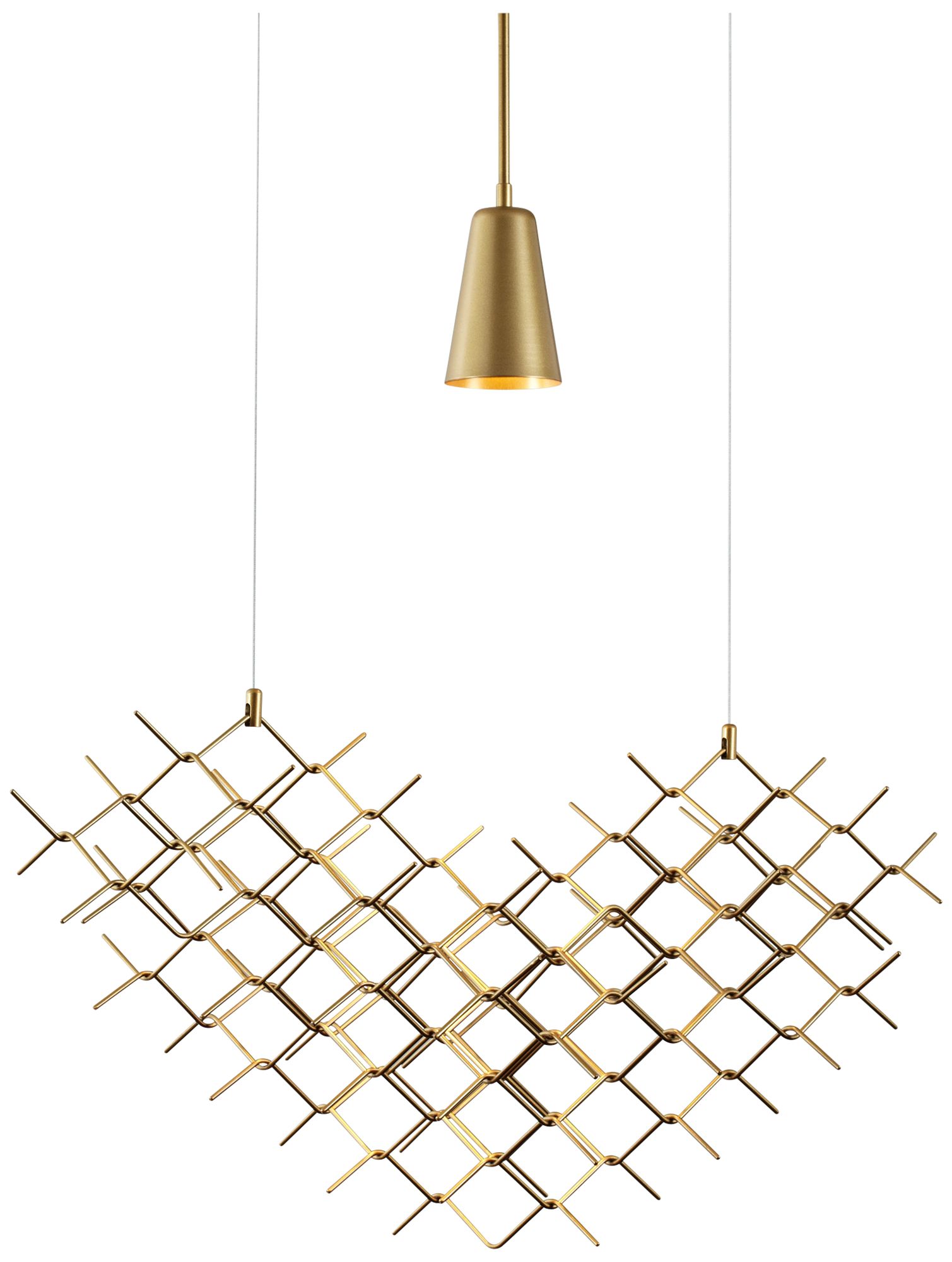Vermont Modern Hive 31 1 4 Wide Gold Pendant Light 20w26