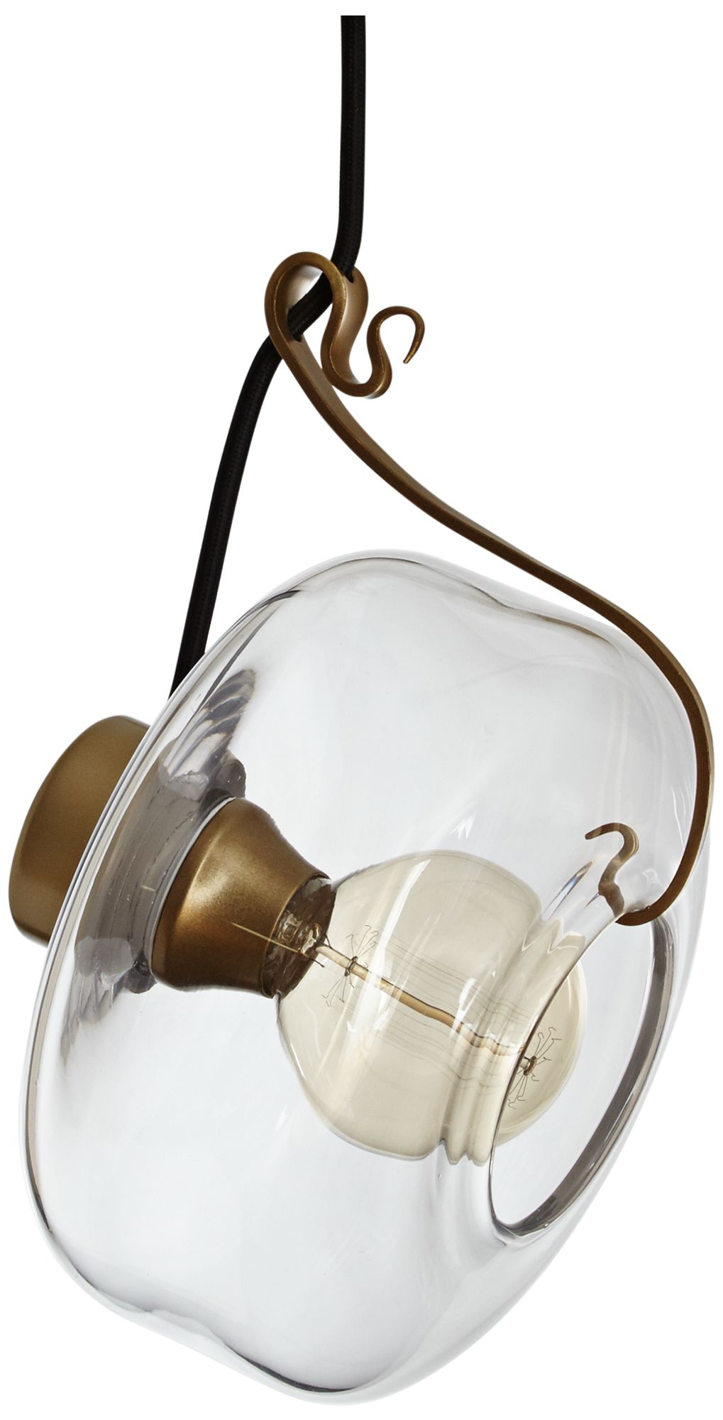 Hook 8 3/4 Wide Gold and Clear Glass Mini Pendant 20Y11 Lamps Plus