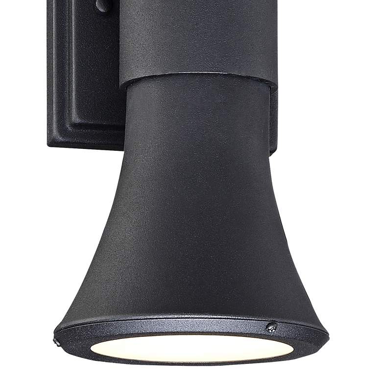 Joan 14&quot; High Textured Black LED Outdoor Wall Light more views