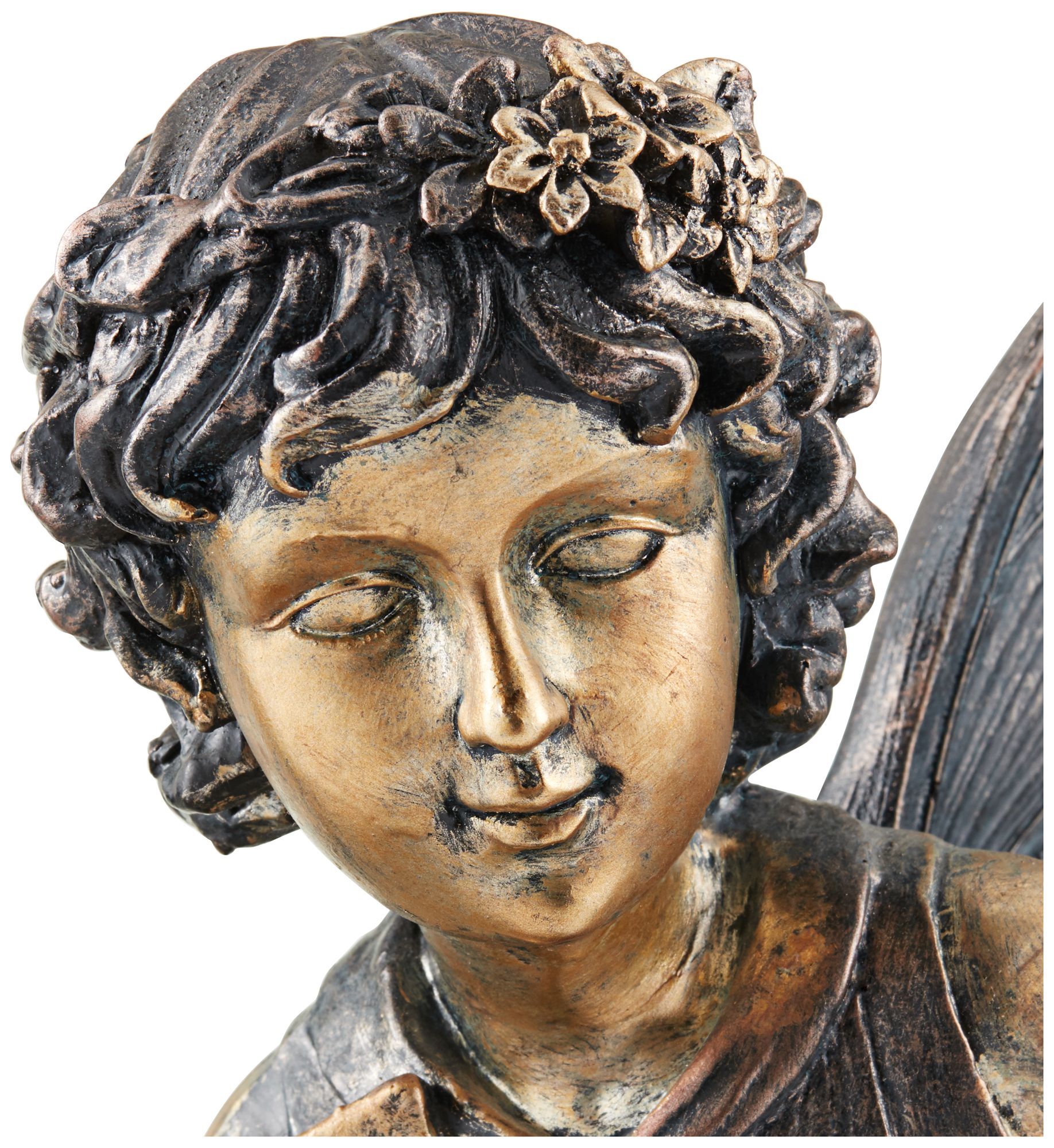 26" High Indoor/Outdoor Bronze Fairy and Flower Fountain 22X95 Lamps Plus