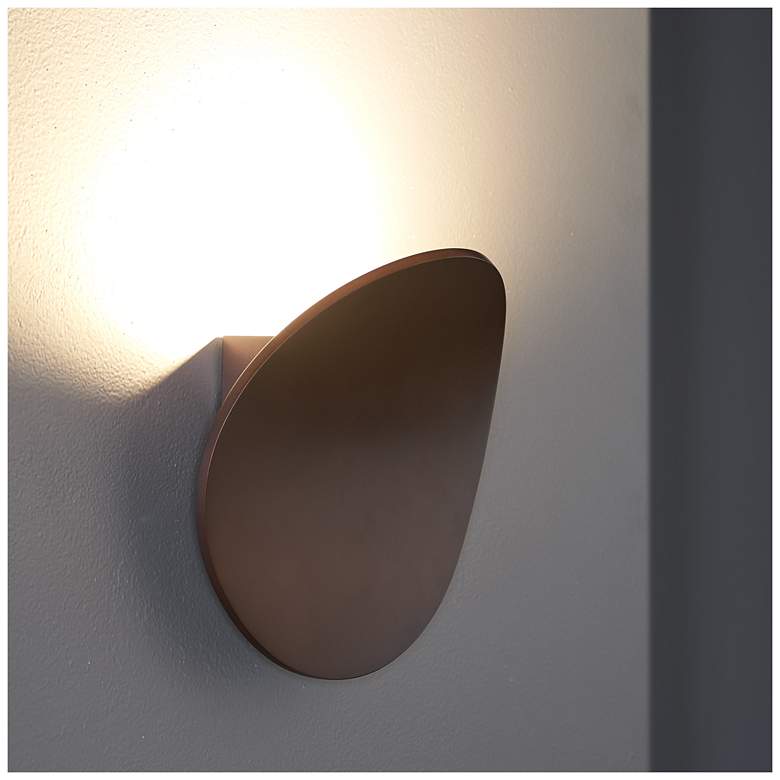 Bruck Lunaro 8 1/4&quot; High Bronze LED Wall Sconce more views