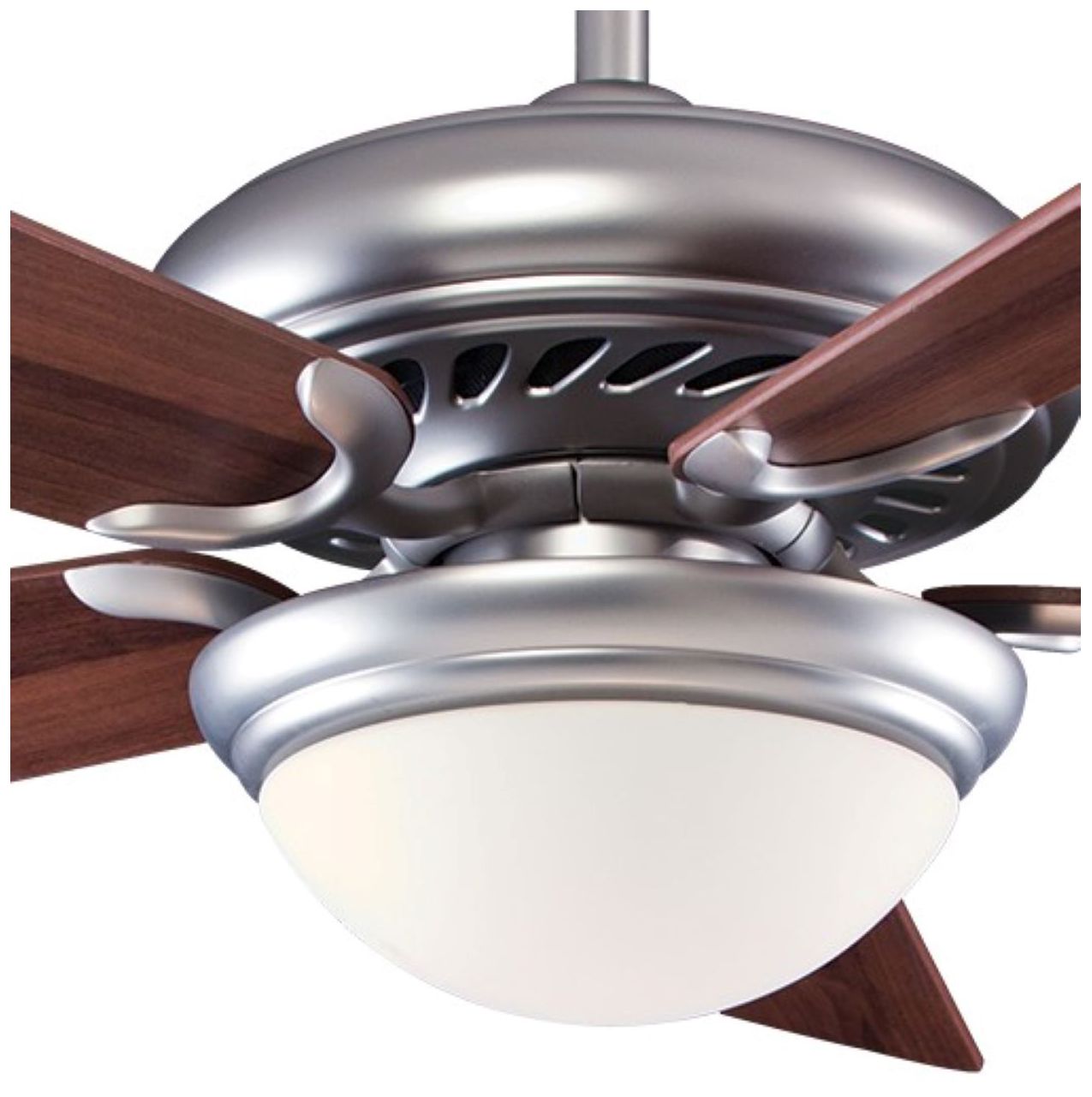 52" Minka Aire Supra Brushed Steel and Dark Walnut LED Ceiling Fan 244F0 Lamps Plus
