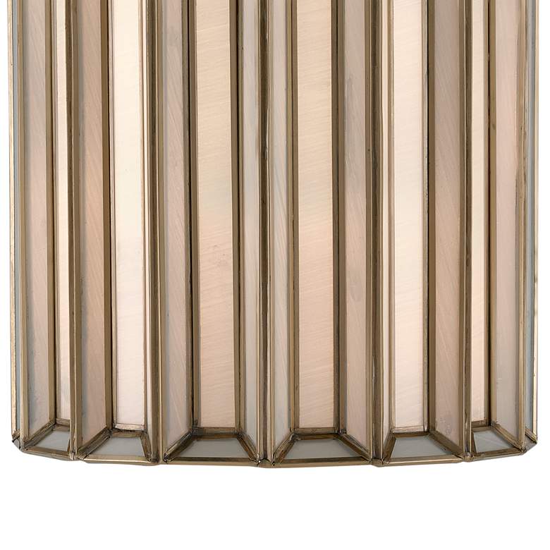 Daze 11 3/4&quot; High Antique Brass and White Glass Wall Sconce more views