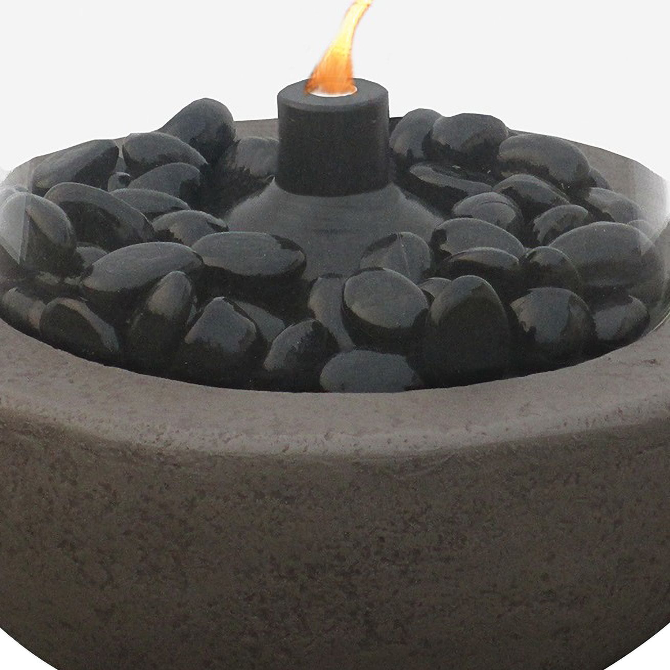 StoneLook 10"W Tabletop Fire Bowl with Citronella Canister 249J0