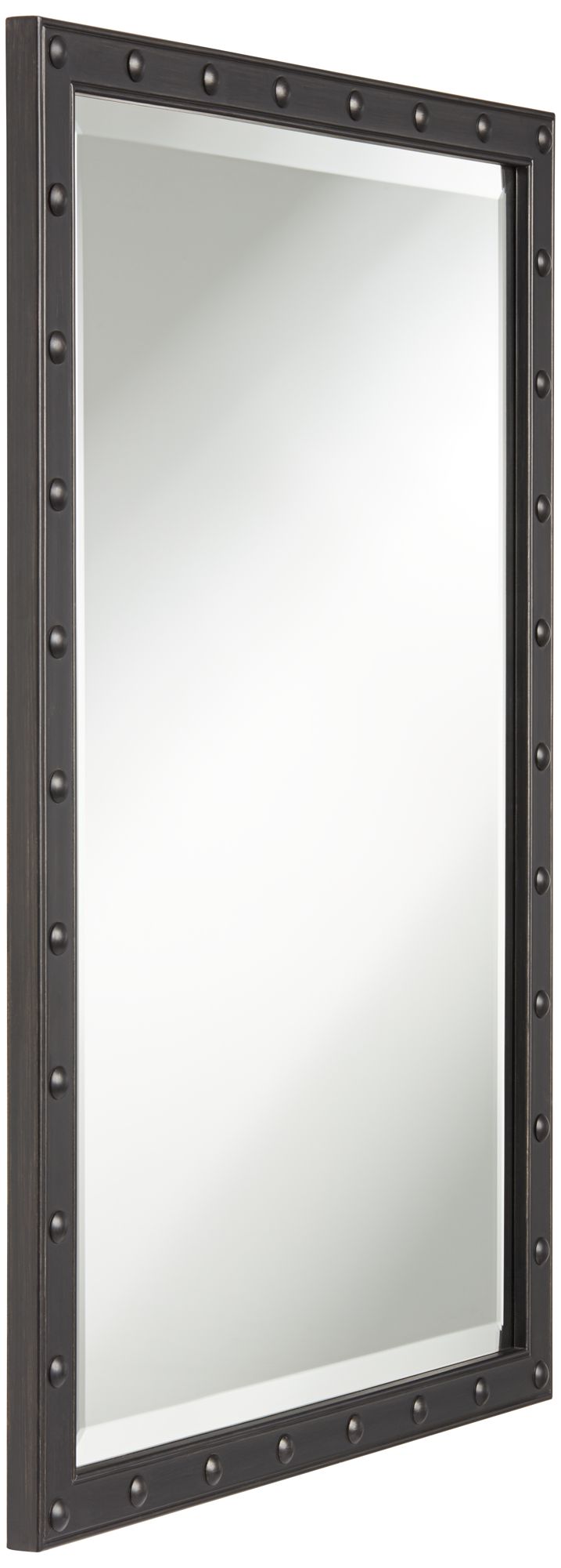 Braddock 28" x 38" Rustic Industrial Black Frame Wall Mirror 24M09