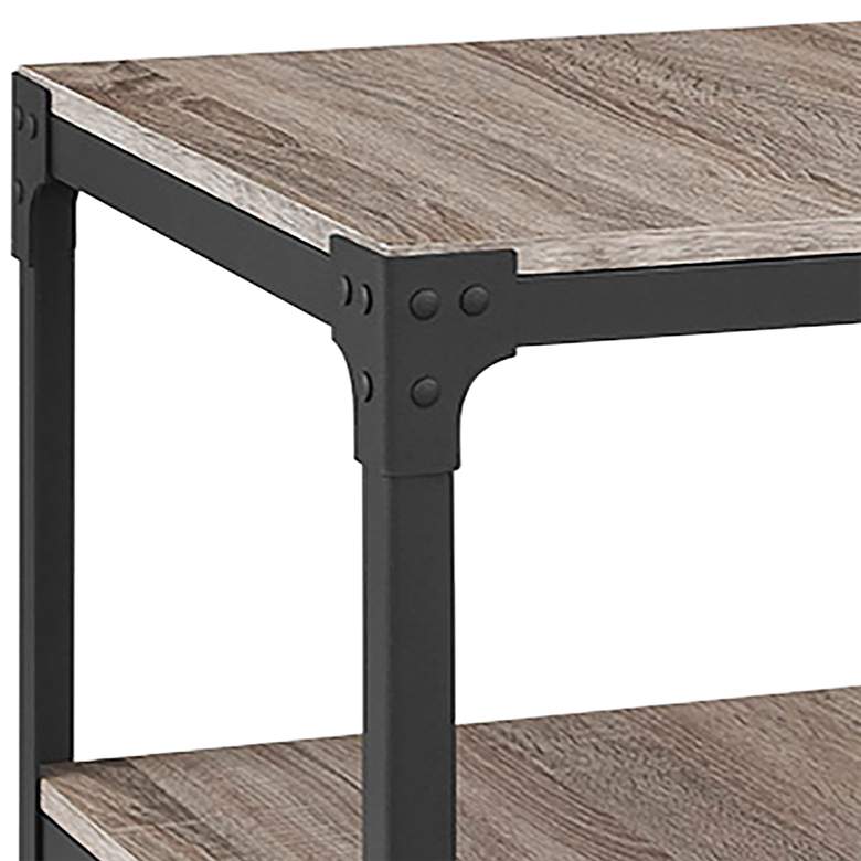 Angle Iron Gray Driftwood End Table Set of 2 more views