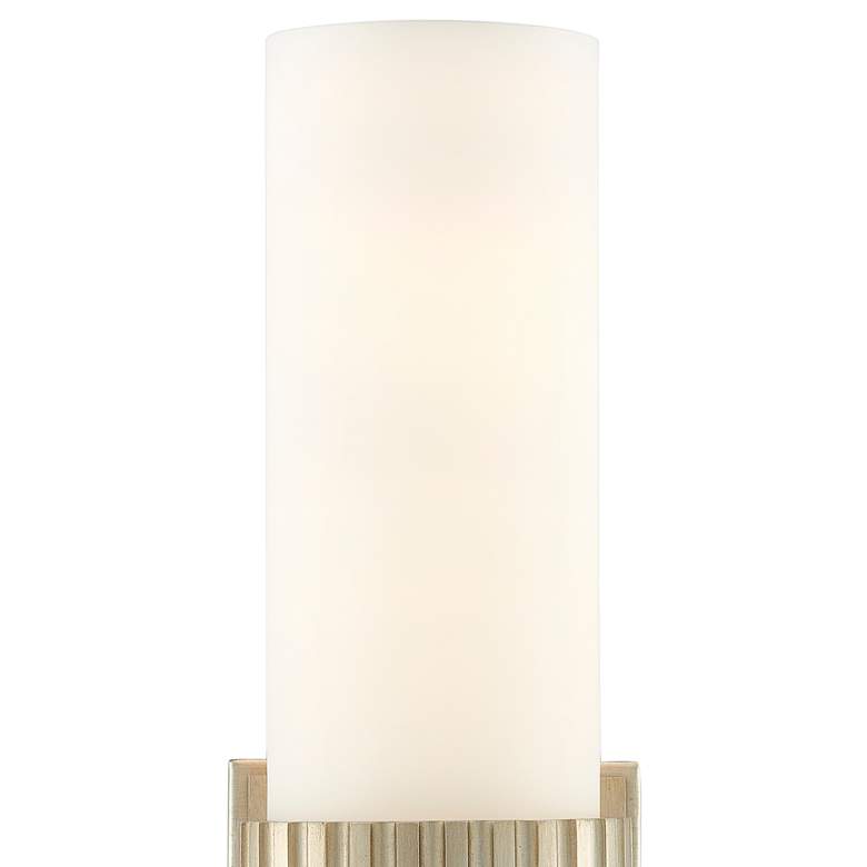 Bryce 13 1/4&quot; High Silver Leaf and Frosted Glass Wall Sconce more views