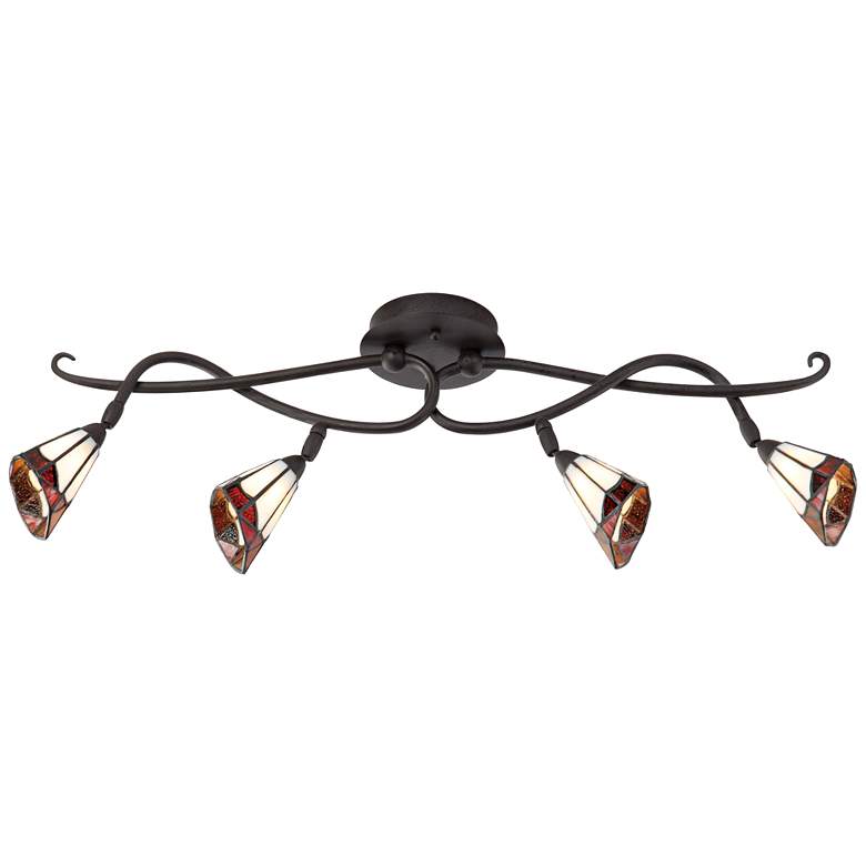 Image 5 Pro Track&#174; Tiffany-Style Glass Scroll Ceiling Track Light more views