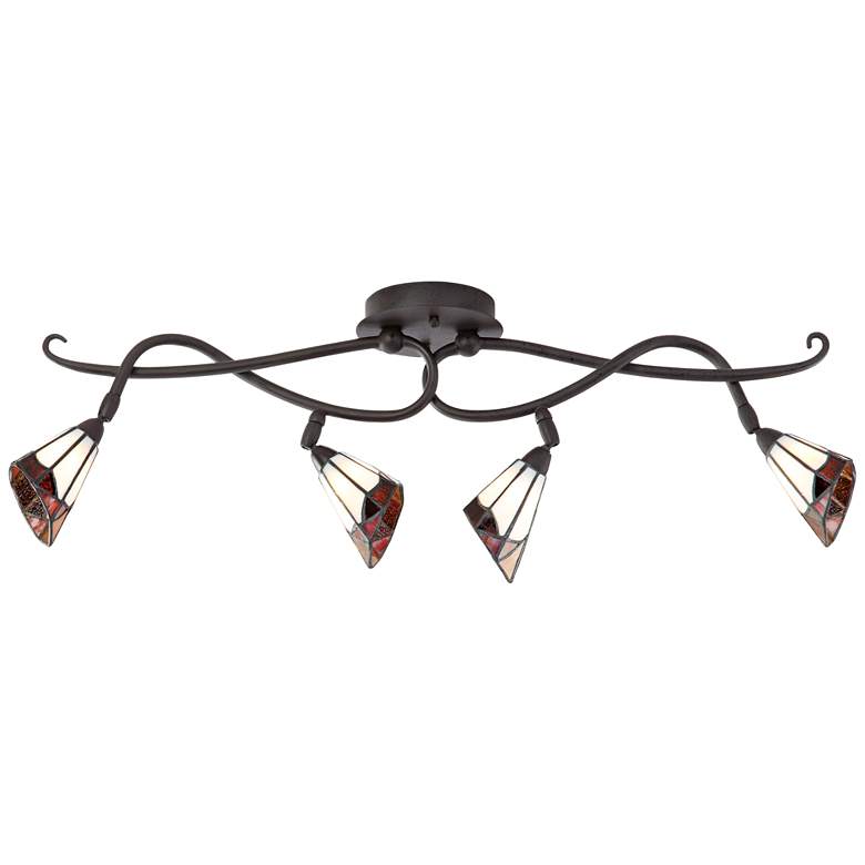 Image 6 Pro Track&#174; Tiffany-Style Glass Scroll Ceiling Track Light more views