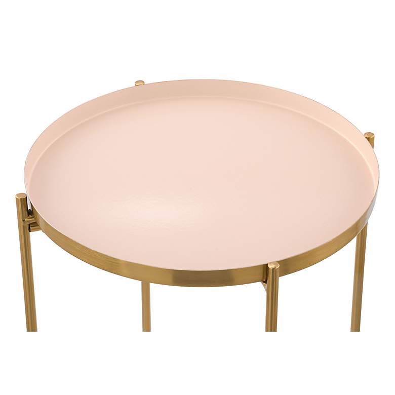 Image 4 Zuo Jenna 12 3/4" Wide Matte Gold Side Table more views