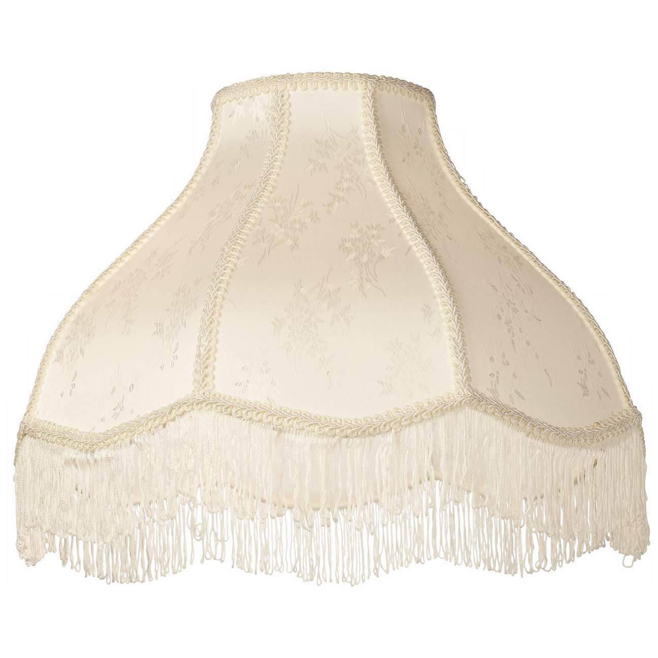 Cream Scallop Dome Lamp Shade 6x17x12x11 (Spider) - #28195 | Lamps Plus