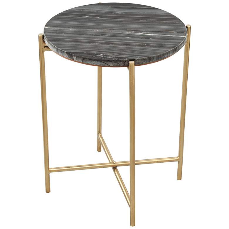Image 7 Zuo David 18" Wide Gold Side Table more views