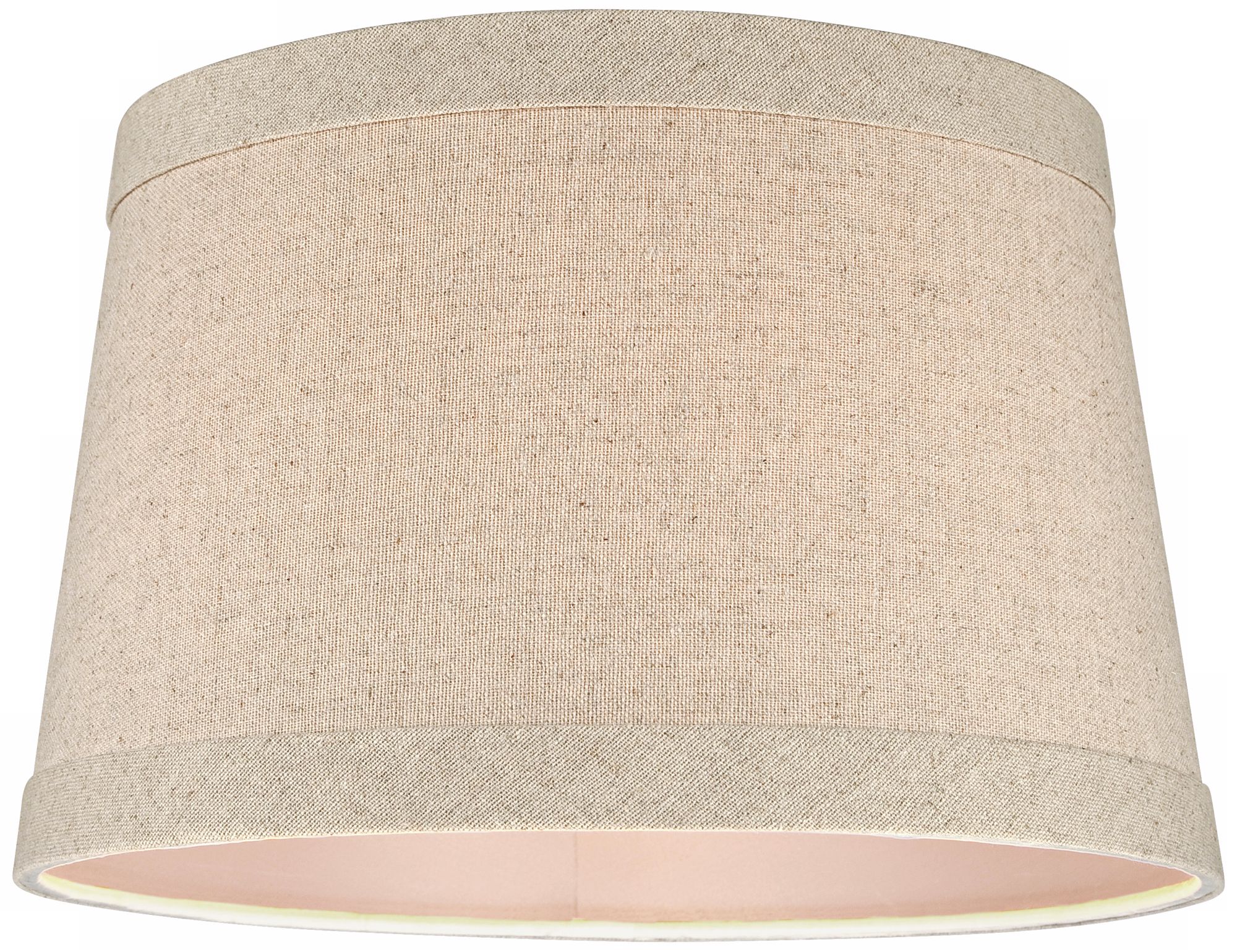 Springcrest Natural Linen Drum Shade 10x12x8 (Spider) 2F003 Lamps Plus