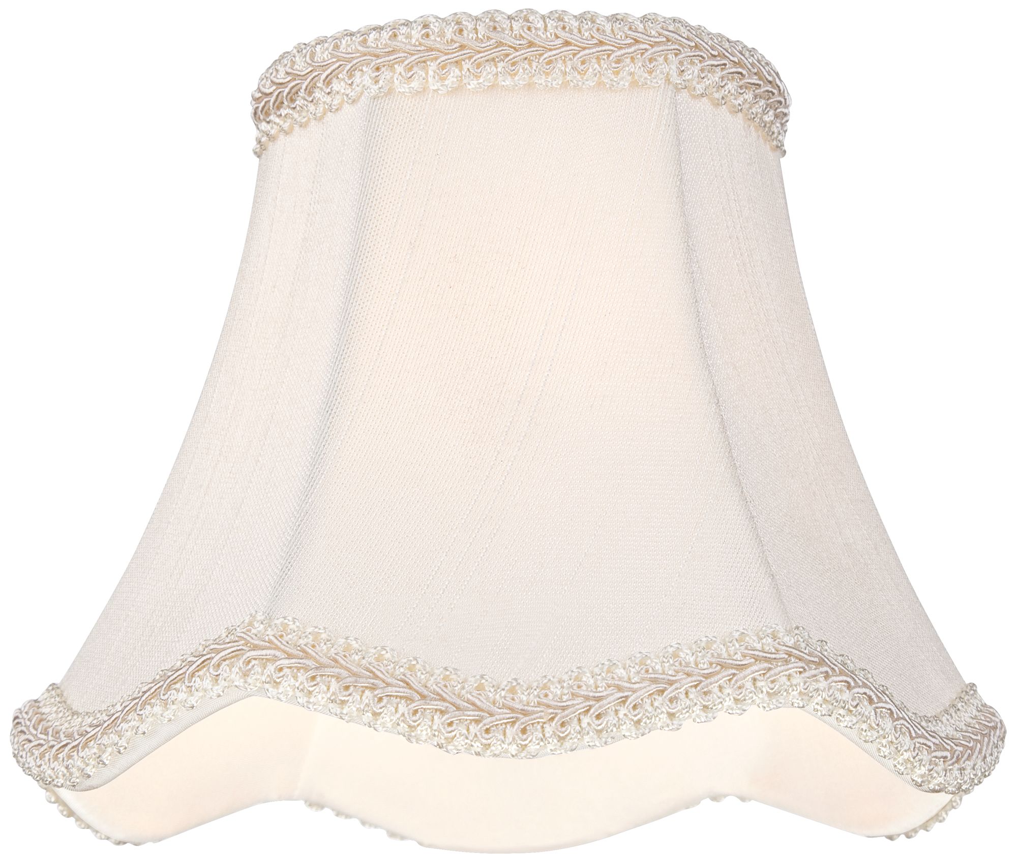 Scallop Cream Chandelier Lamp Shade 3x5.5x4.5 (ClipOn) 2G014