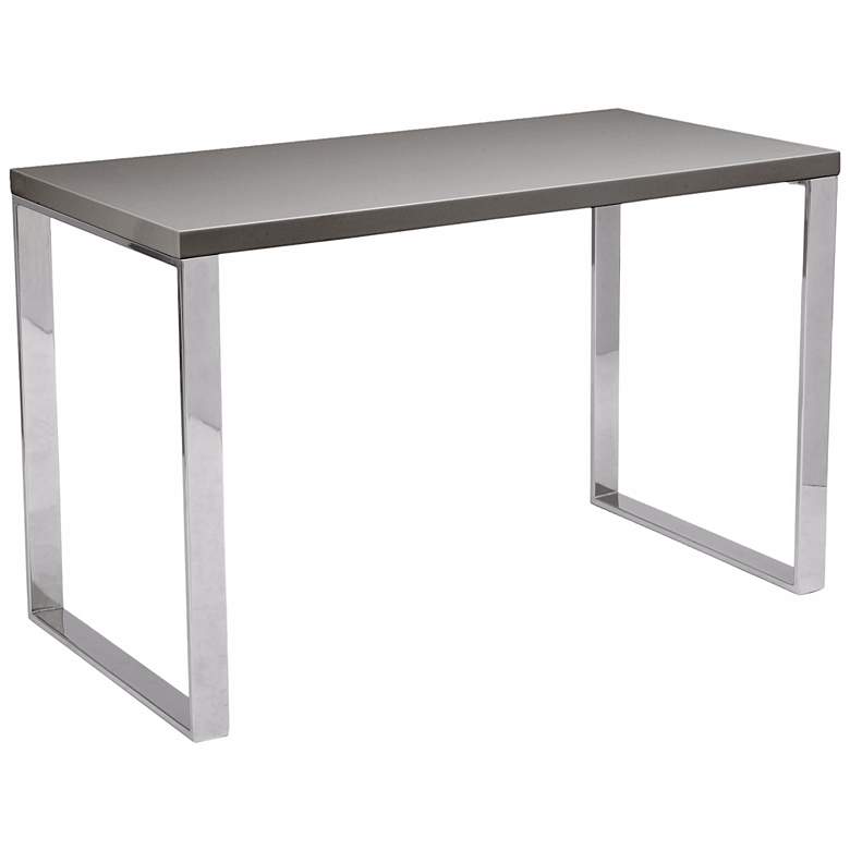 Dillon Polished Stainless Steel and Gray Desk more views