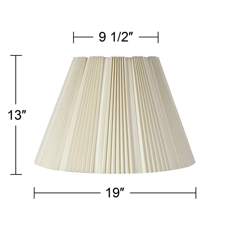 Eggshell Pleated Bell Shade 9.5x19x13 (Spider) more views