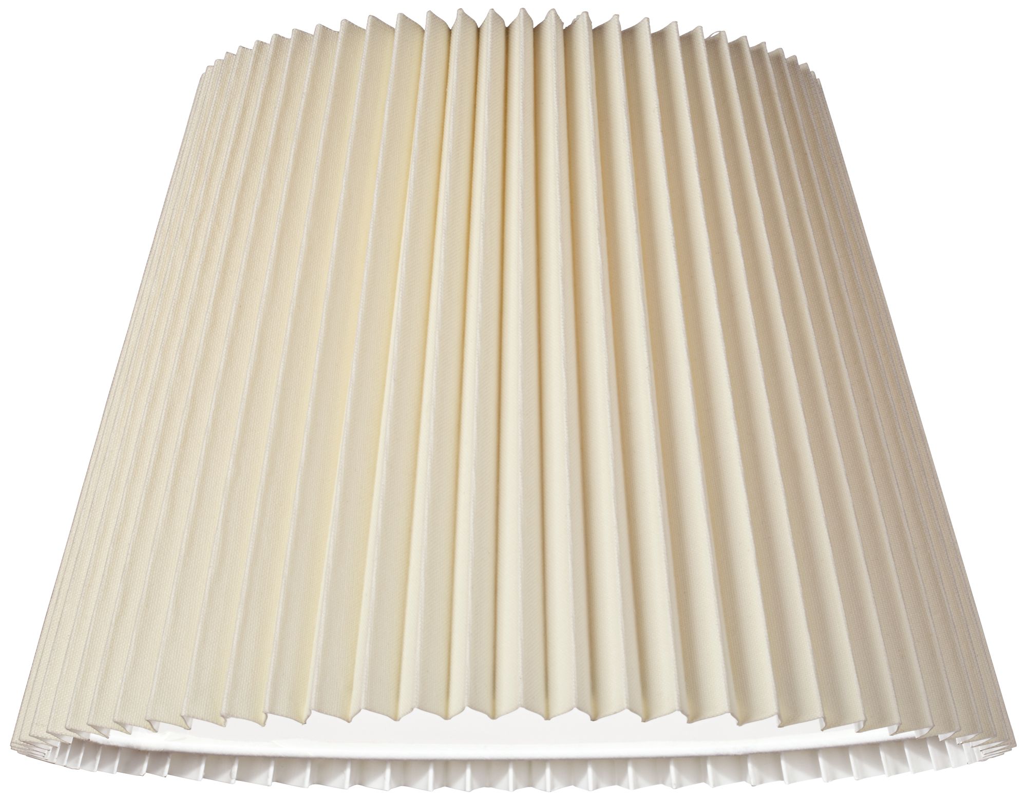 Ivory Linen Knife Pleat Lamp Shade 9x14.5x10 (Spider) 2M418 Lamps Plus