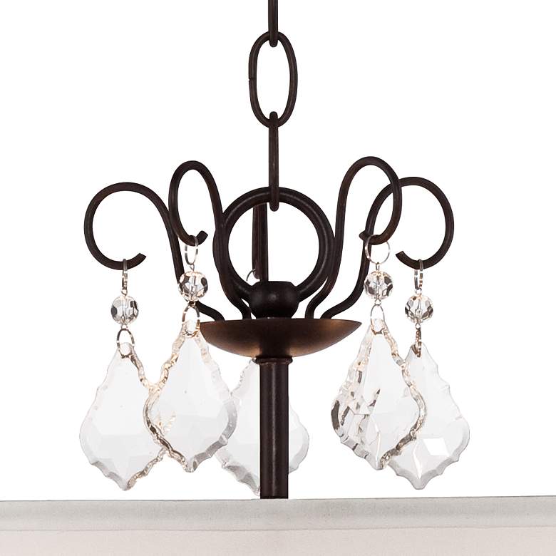 Zula White Shade 22&quot; Wide Crystal Chandelier more views