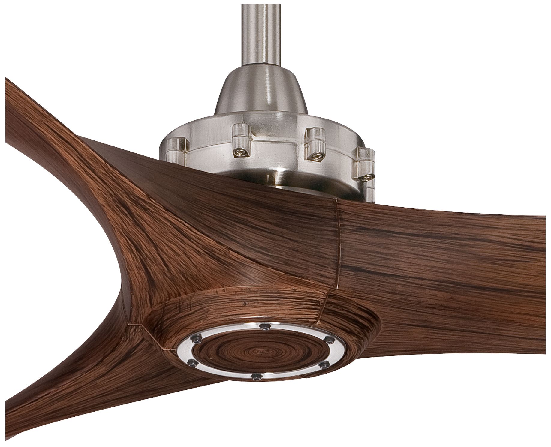 60" Minka Aire Aviation Brushed Nickel and Maple Ceiling ...