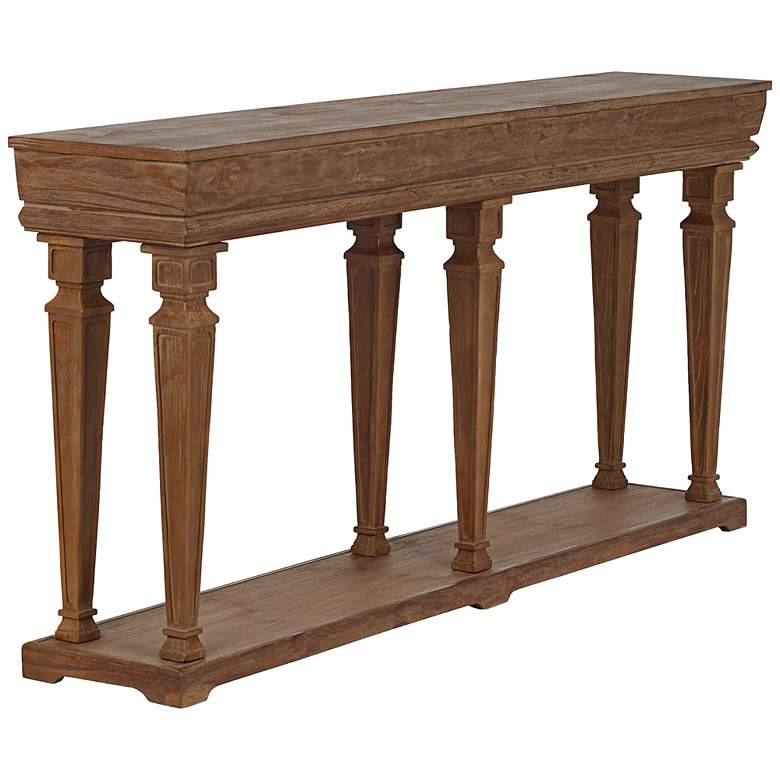 Benjamin 72&quot; Wide Distressed Wood Console Table more views