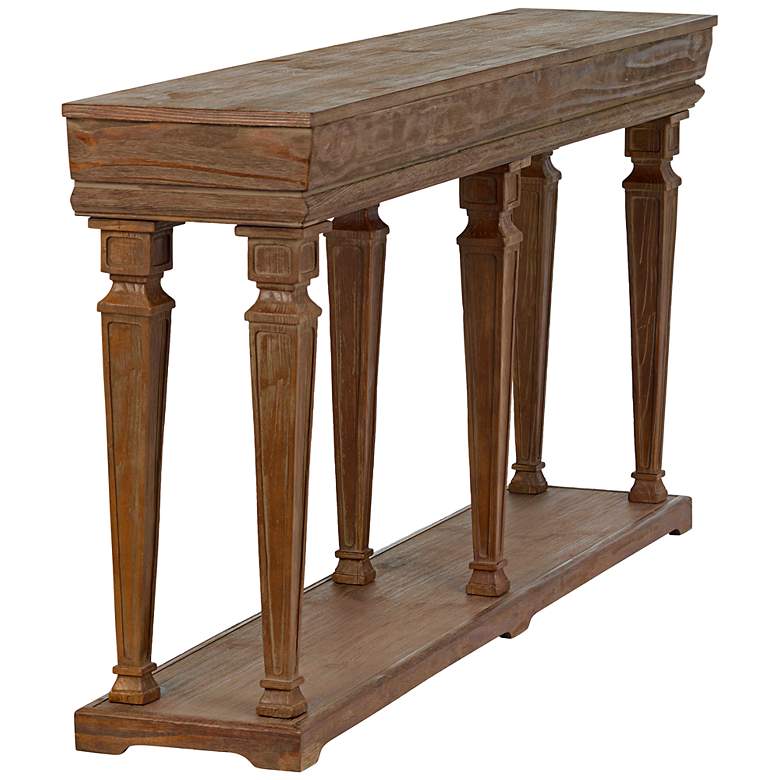 Benjamin 72&quot; Wide Distressed Wood Console Table more views