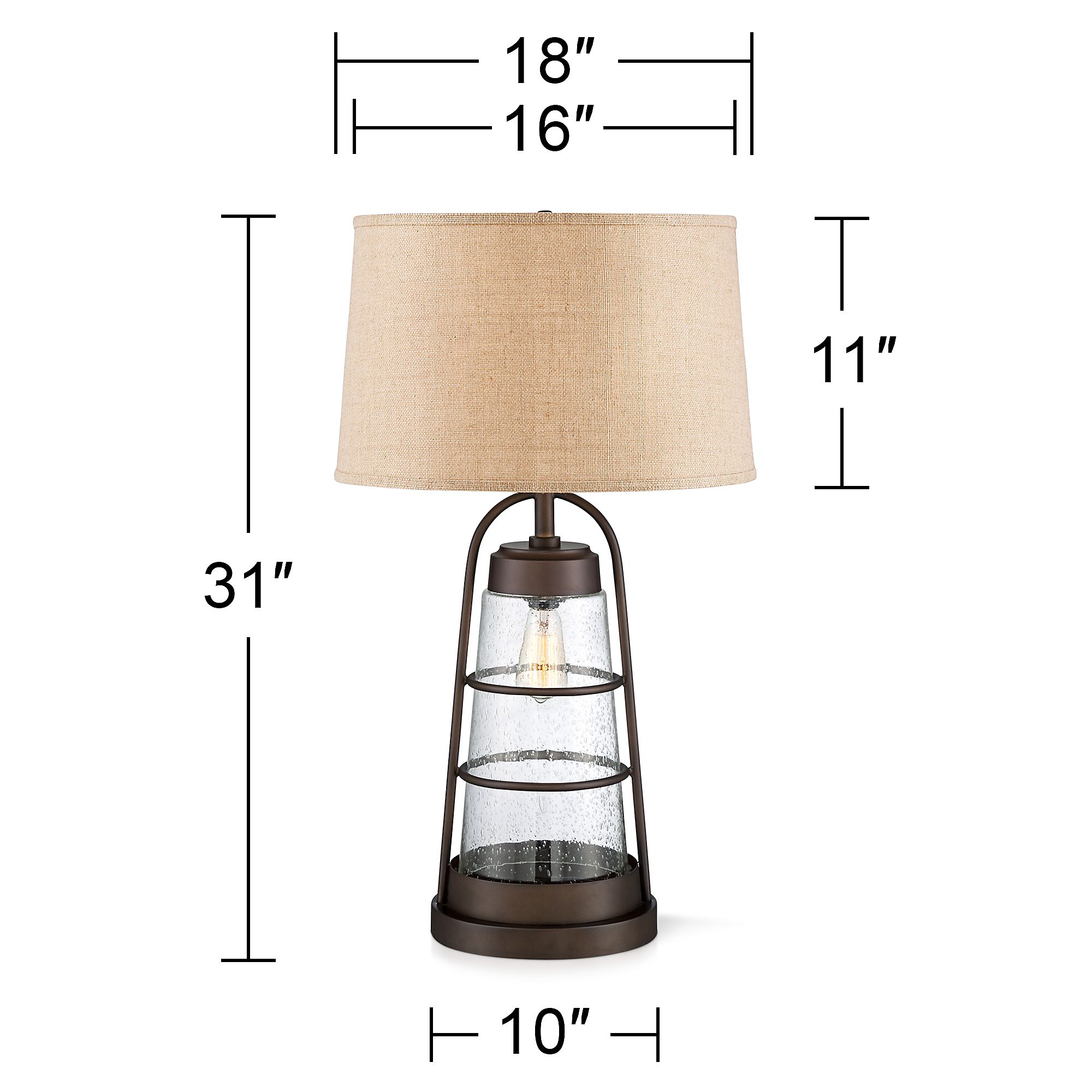 industrial lantern table lamp