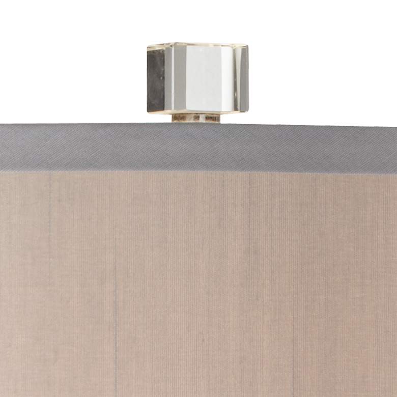 Aline Traditional Crystal Table Lamp with Gray Shade more views