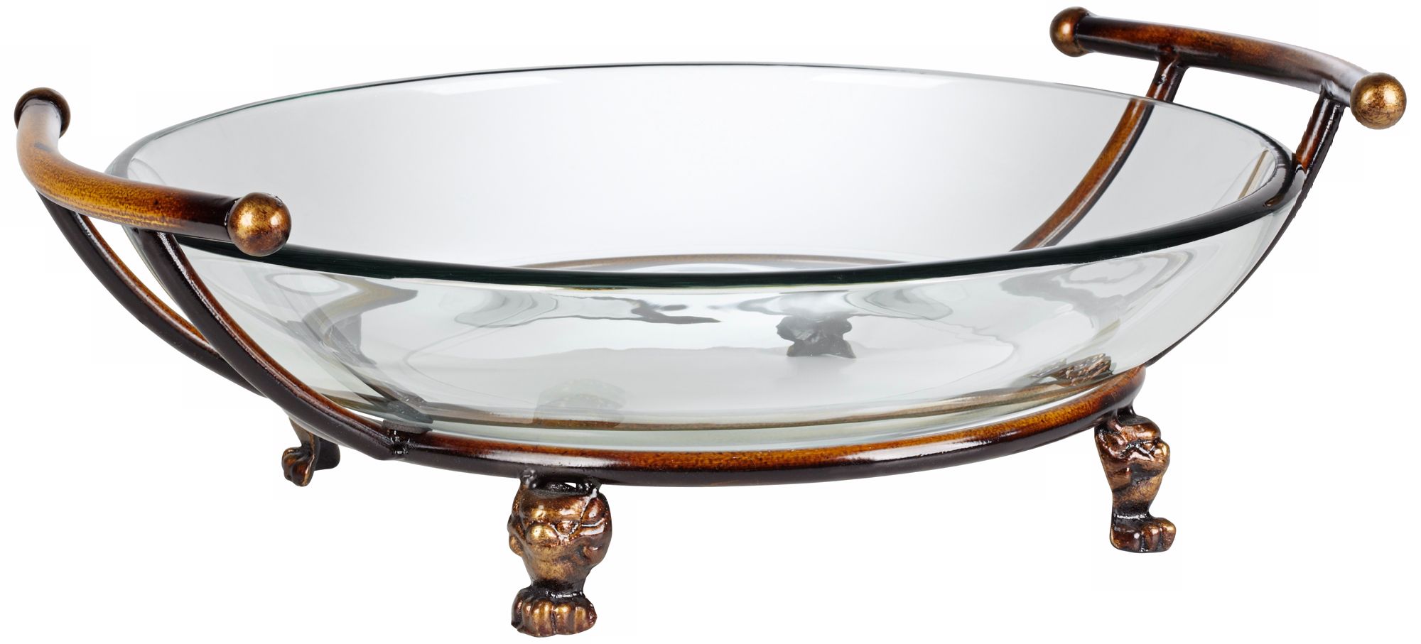 Blaise Bronze Stand with Handles and Clear Glass Bowl 2W643 Lamps Plus