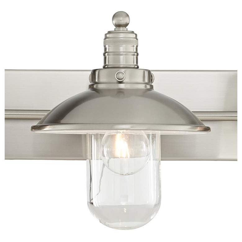 Downtown Edison 28 1/2&quot; Wide Brushed Nickel Bath Light more views