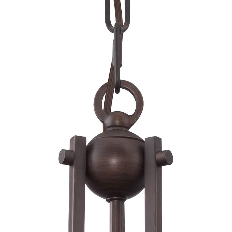 Image 3 Charleston Bronze and Glass 4-Light LED Swag Chandelier more views