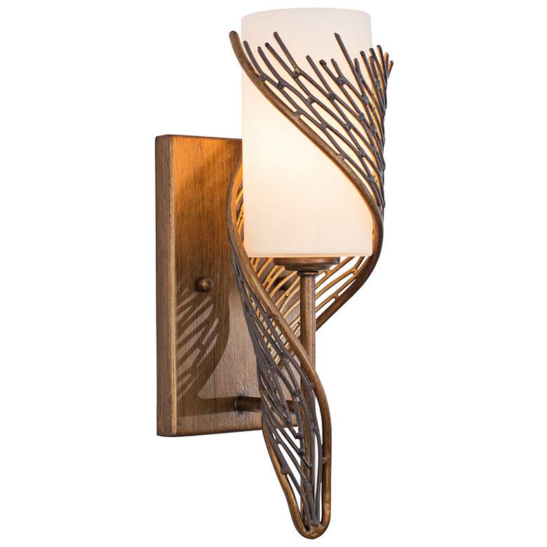 Varaluz Flow 14&quot; High Hammered Ore Right-Facing Wall Sconce more views