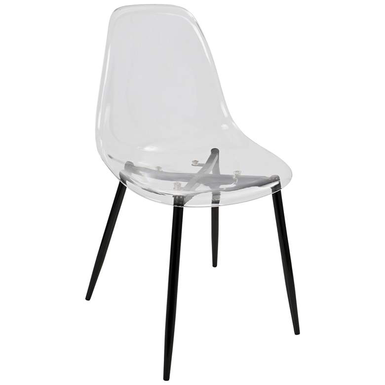 Image 2 Clara Clear and Black Dining Chair Set of 2 more views