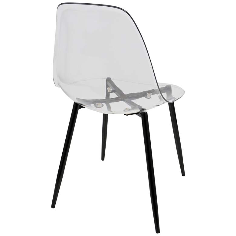 Image 4 Clara Clear and Black Dining Chair Set of 2 more views