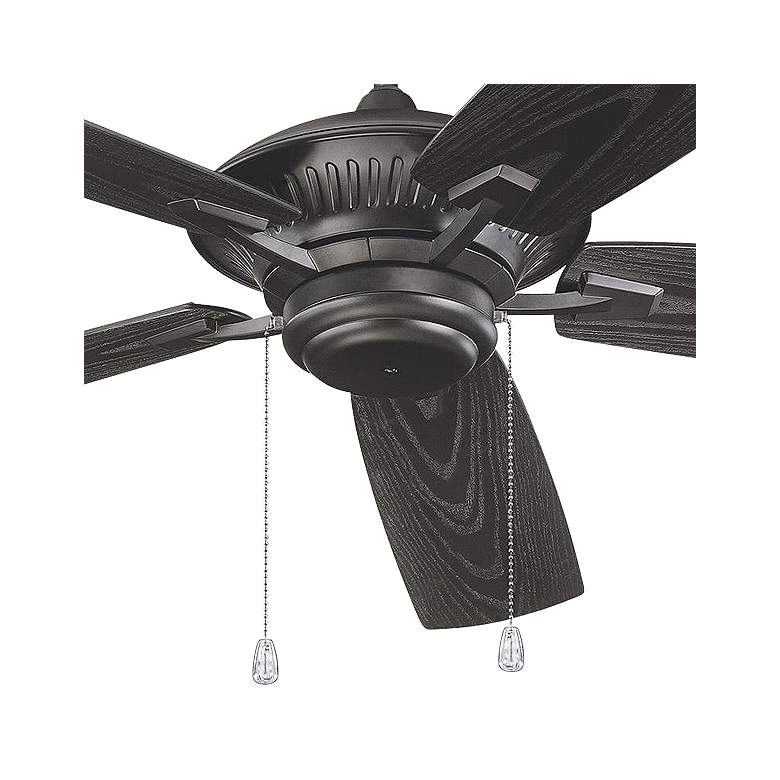 Image 2 60" Monte Carlo Cyclone Matte Black Pull Chain Ceiling Fan more views