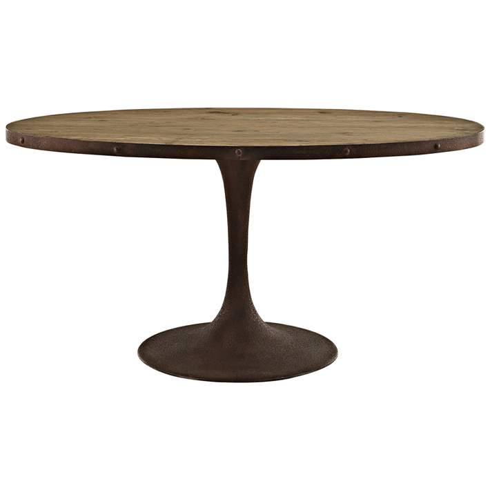 Drive 60 Wide Brown Um Oval Dining, Oval Pedestal Table 60
